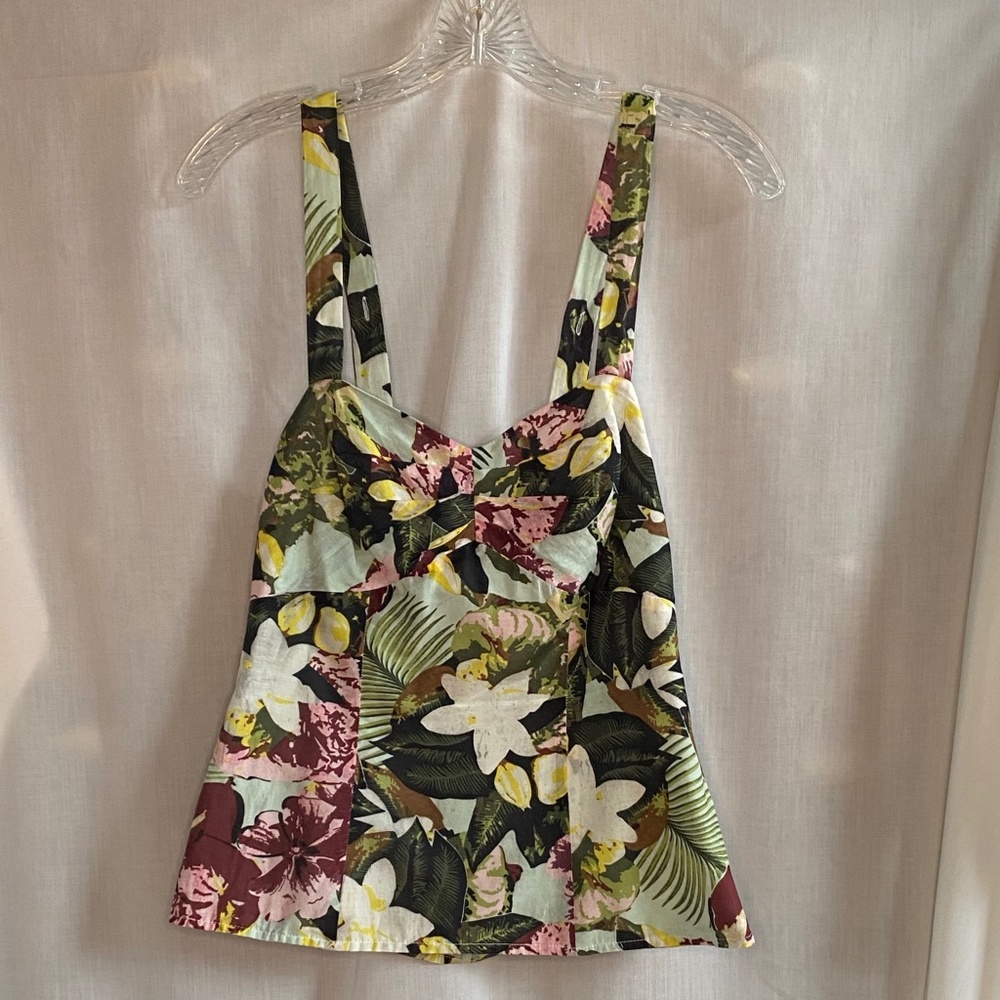 CAbi Tropical Fitted Tank Top